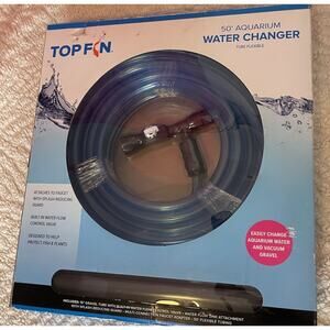 Top Fin Aquarium Water Changer 50' Foot Flexible Hose Siphon Fish Tank NIB